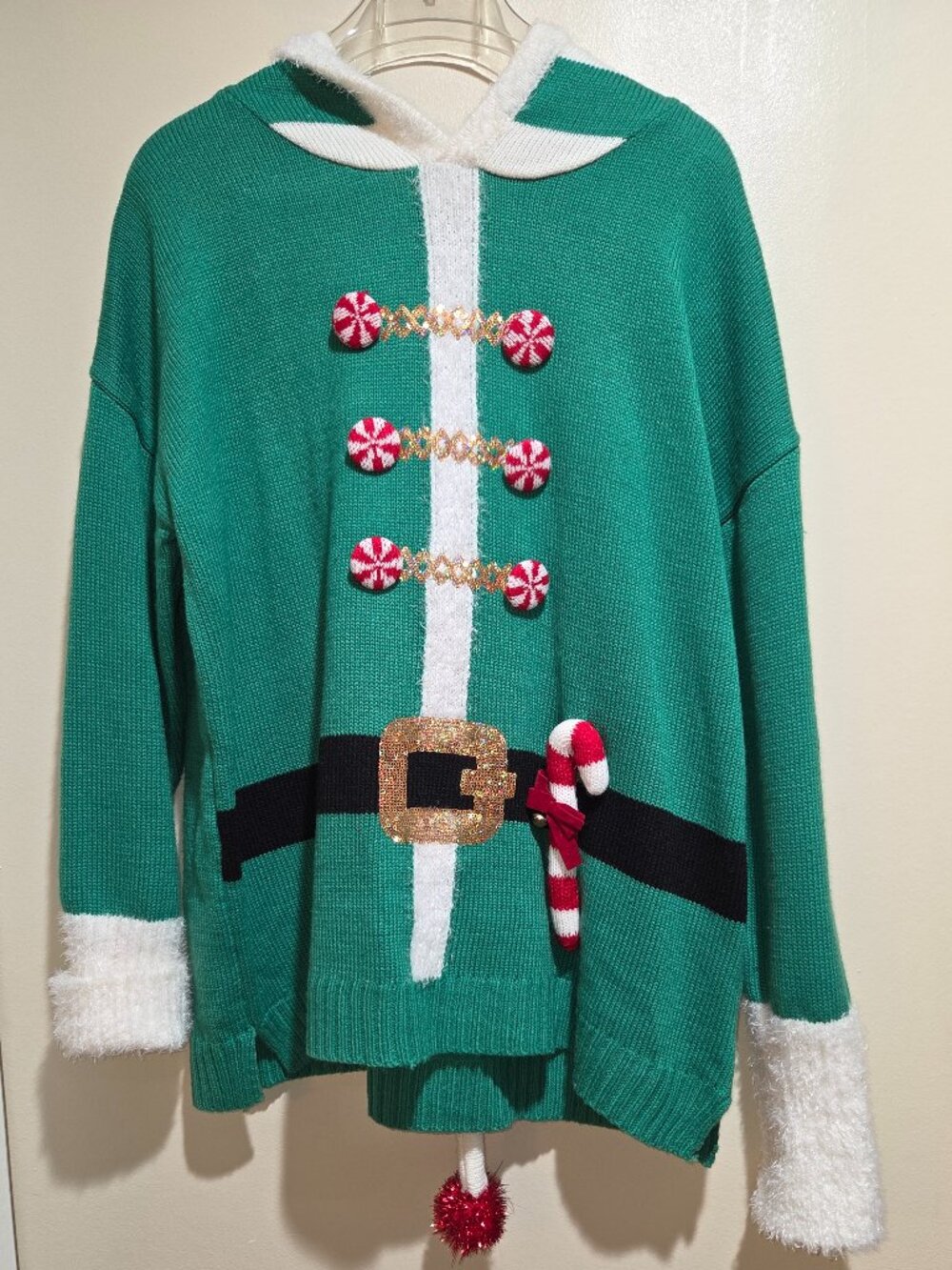 Cute ugly Christmas Elf Sweater Hoodie